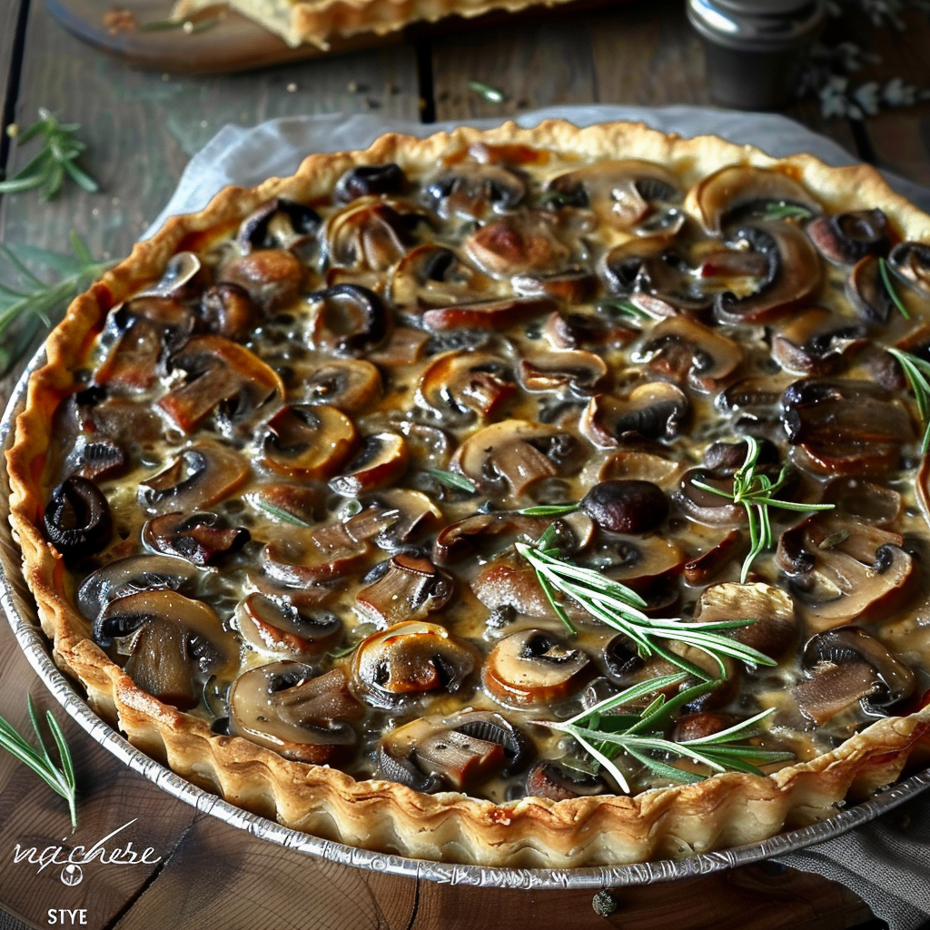 Tarte aux Champignons depuis recettemoderne.com