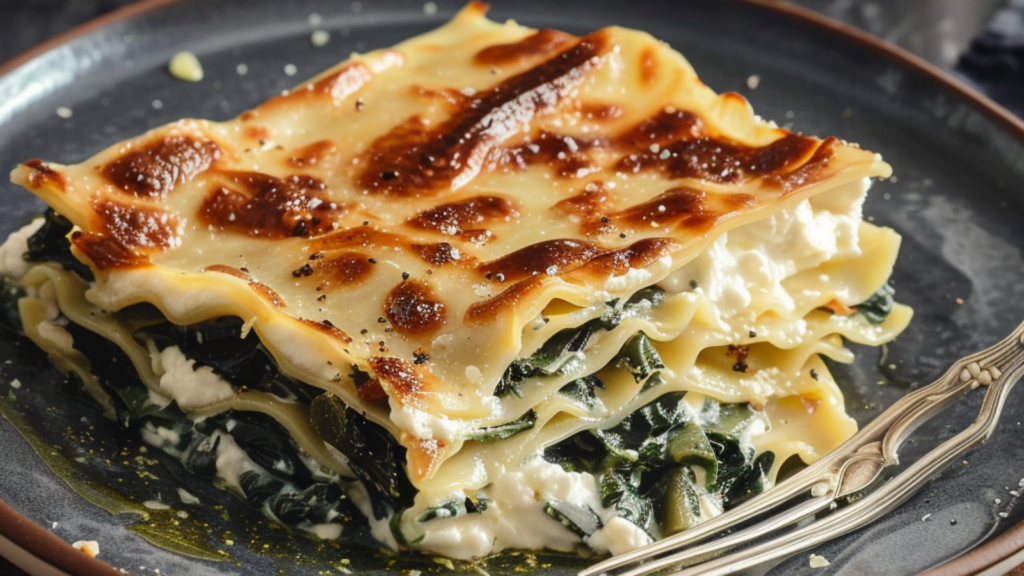 lasagnes légères ricotta épinards depuis recettemoderne.com
