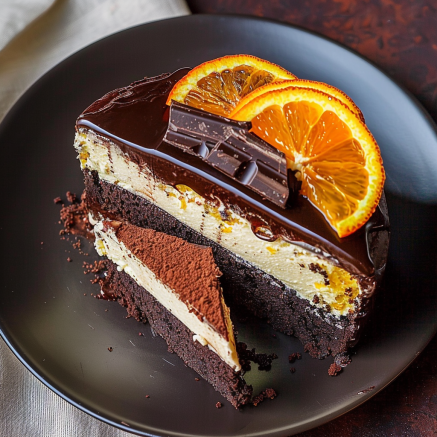 Gâteau Étagé Cheesecake Chocolat Orange Depuis recettemoderne.com