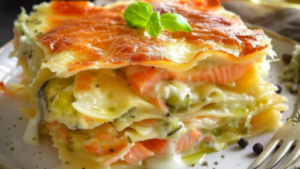 Lasagnes Saumon Poireaux Chèvre Depuis recettemoderne.com
