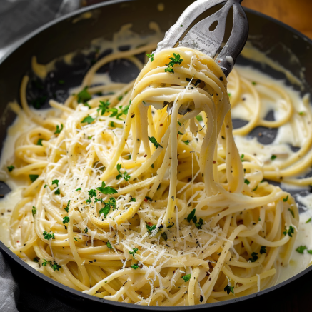 Spaghetti Crémeux aux Trois Fromages Depuis recettemoderne.com