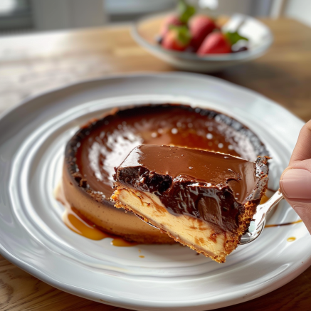 Flan au chocolat sans pâte Depuis recettemoderne.com
