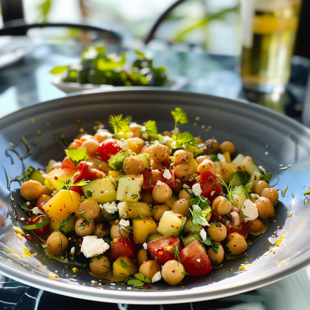 Salade de pois chiches grecque Depuis recettemoderne.com