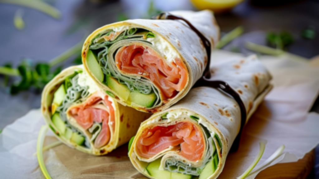 Wraps au fromage frais et saumon fumé Depuis recettemoderne.com