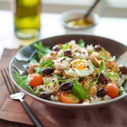 Salade de riz au thon et tomate Depuis recettemoderne.com
