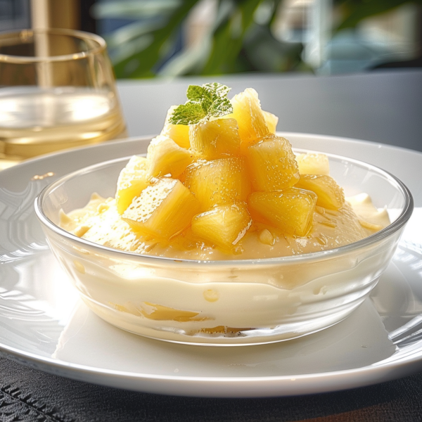 mousse crémeuse à l'ananas Depuis recettemoderne.com
