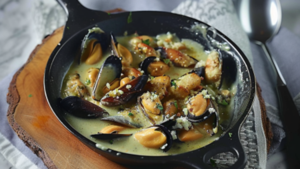 Recette de moules à la crème Depuis recettemoderne.com