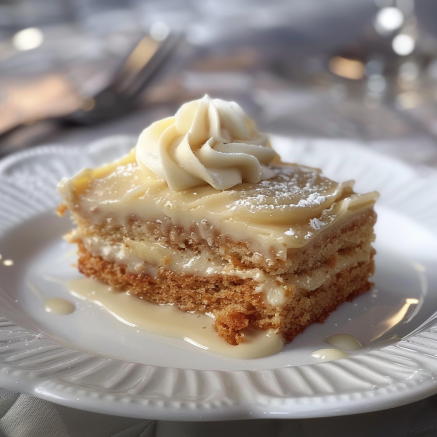 Gâteau Blanc avec Glaçage à la Crème Depuis recettemoderne.com