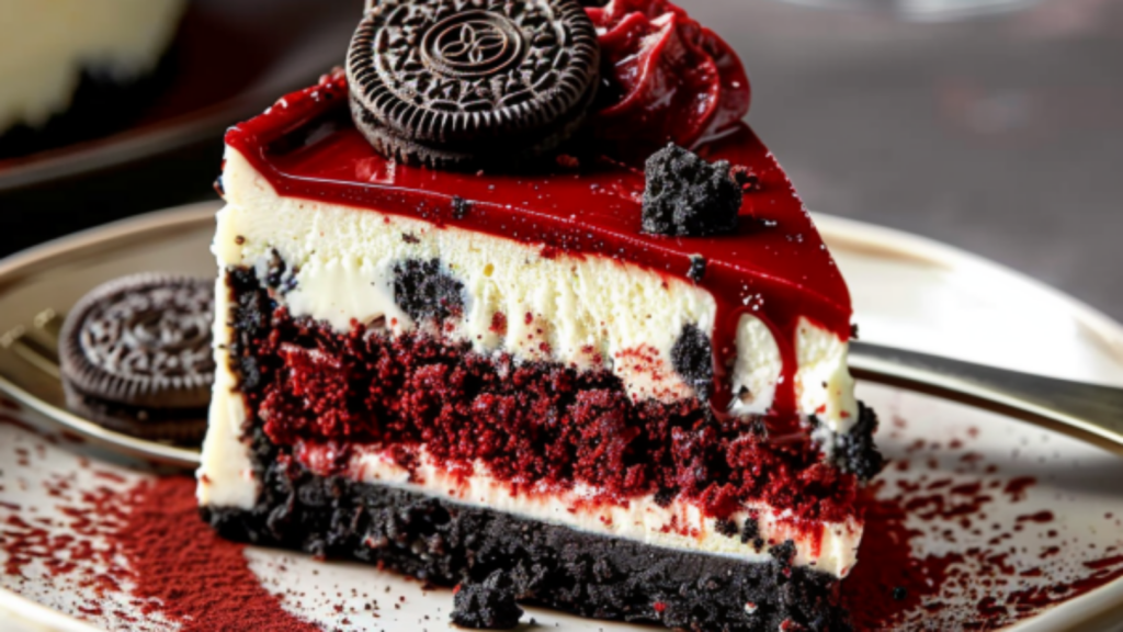 gâteau au fromage Red Velvet Oreo Depuis recettemoderne.com