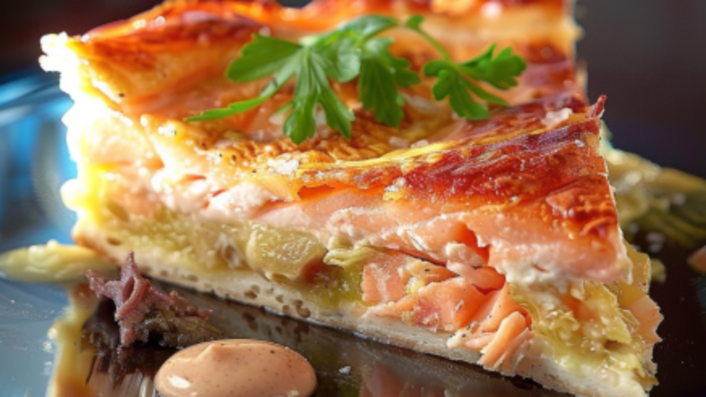 Tourte poireaux saumon frais