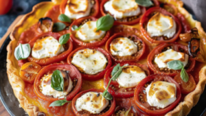 Tarte à la tomate chèvre et miel Depuis recettemoderne.com