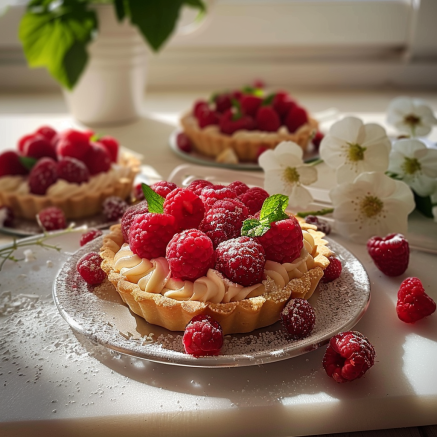 tartelettes aux amandes et framboises Depuis recettemoderne.com