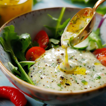 Sauce légère pour salades et crudités Depuis recettemoderne.com