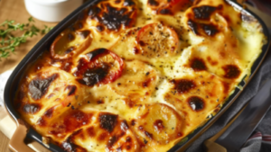 Gratin de pommes de terre tomates mozzarella Depuis recettemoderne.com