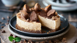 Cheesecake chocolat cacahuète Depuis recettemoderne.com