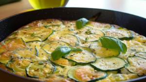 Frittata courgette basilic Depuis recettemoderne.com