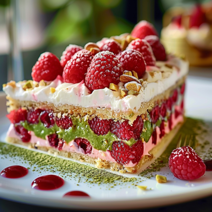 gâteau pistache framboise Depuis recettemoderne.com