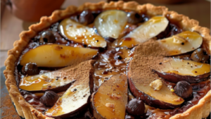 Tarte Chocolat et Poires Depuis recettemoderne.com