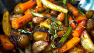Légumes rôtis aux saveurs d'ail et d'herbes Depuis recettemoderne.com