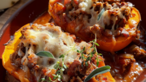 Butternut farcie à la bolognaise Depuis recettemoderne.com