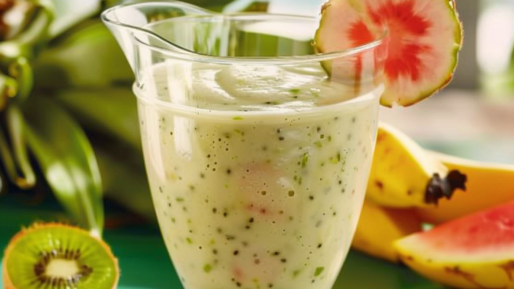 Smoothie Kiwi Banane Ananas Depuis recettemoderne.com
