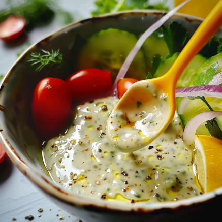 Sauce légère pour salades et crudités Depuis recettemoderne.com