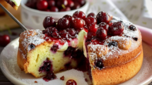Gâteau Fondant Cerises Ricotta Depuis recettemoderne.com
