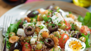 Salade de riz au thon et tomate Depuis recettemoderne.com