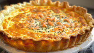 Quiche au saumon et Boursin Depuis recettemoderne.com