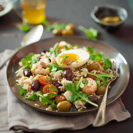 Salade de riz au thon et tomate Depuis recettemoderne.com