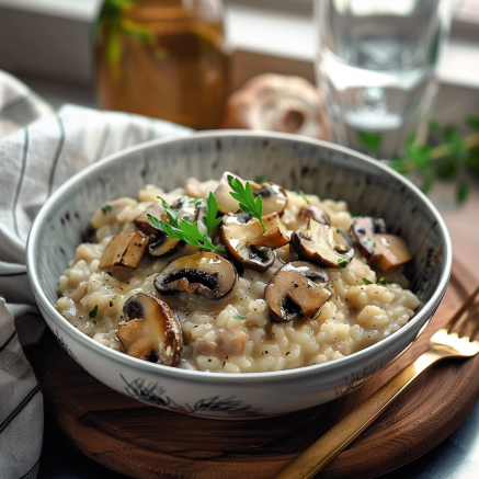 Risotto aux Champignons Depuis recettemoderne.com
