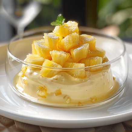 mousse crémeuse à l'ananas Depuis recettemoderne.com