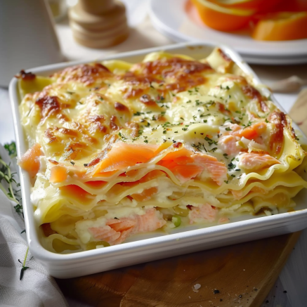 Lasagnes Saumon Poireaux Chèvre Depuis recettemoderne.com