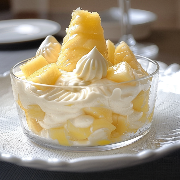 mousse crémeuse à l'ananas Depuis recettemoderne.com
