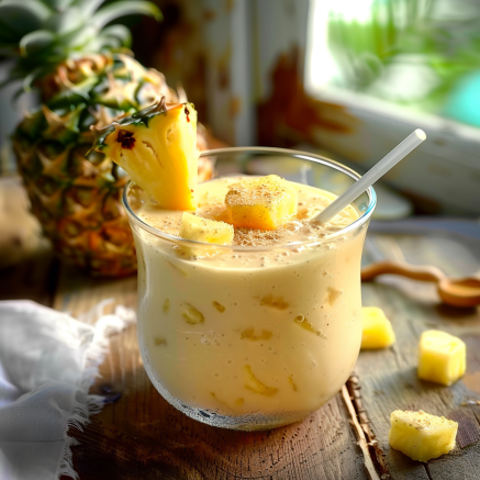 Smoothie Brûle-Graisse Ananas Mangue Depuis recettemoderne.com