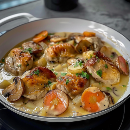 Blanquette de poulet Depuis recettemoderne.com