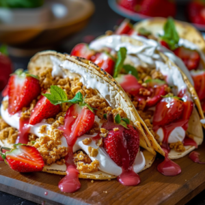 Tacos Cheesecake Fraises Depuis recettemoderne.com