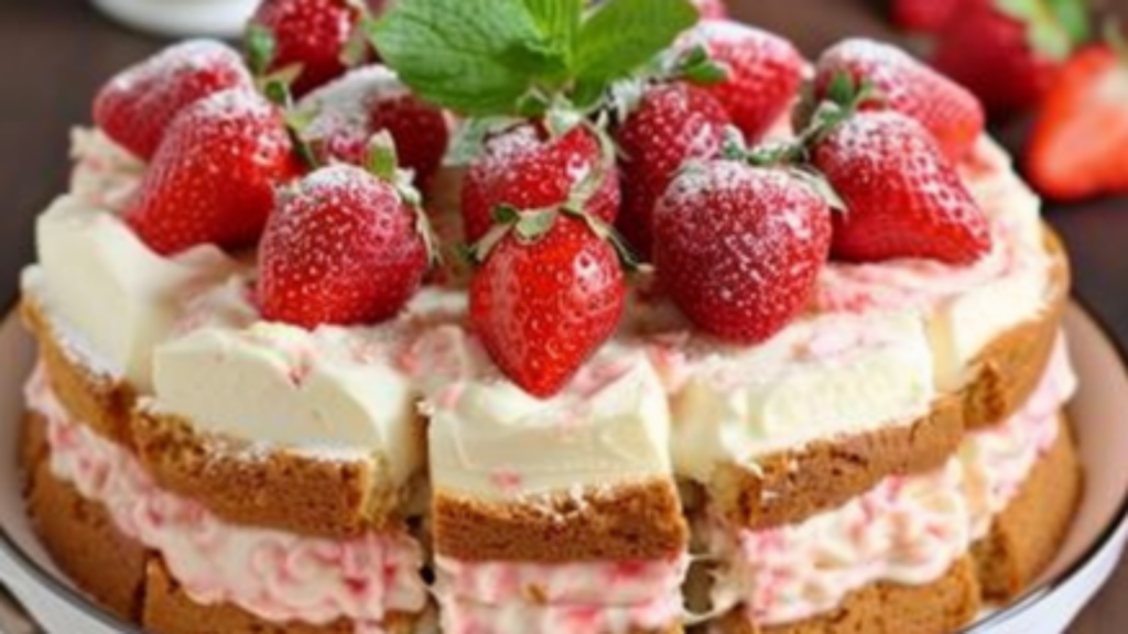 fraisier aux biscuits Depuis recettemoderne.com