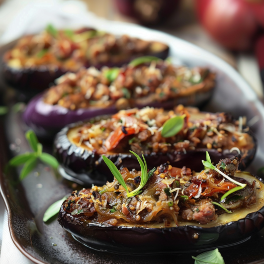 Aubergines Farcies Gourmandes