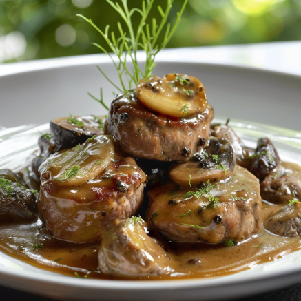 Paupiettes de Veau à la Sauce Forestière Depuis recettemoderne.com