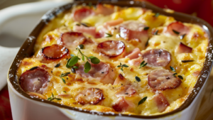 Clafoutis Salé au Jambon et Parmesan