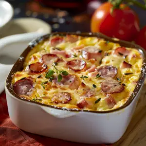 Clafoutis Salé au Jambon et Parmesan