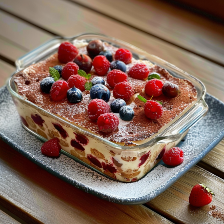 Tiramisu aux Fruits Rouges Depuis recettemoderne.com