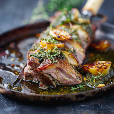 Gigot d'Agneau aux Herbes Depuis recettemoderne.com