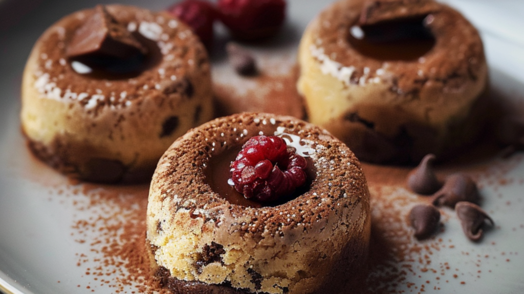 Petits Savarins Tigrés Cœur Chocolat depuis recettemoderne.com
