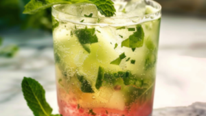 Mocktail à la Pastèque et à la Menthe Depuis recettemoderne.com