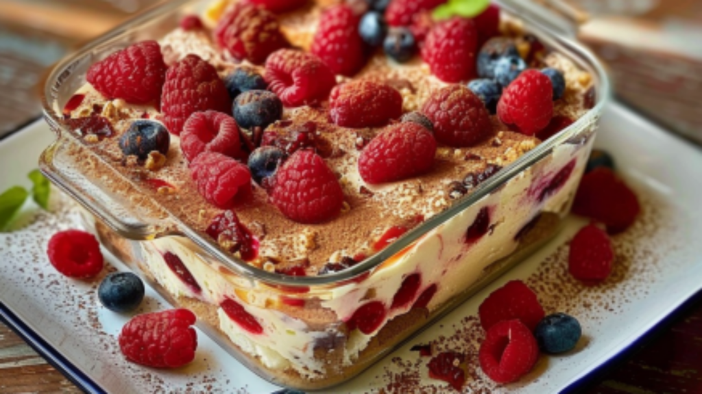 Tiramisu aux Fruits Rouges Depuis recettemoderne.com
