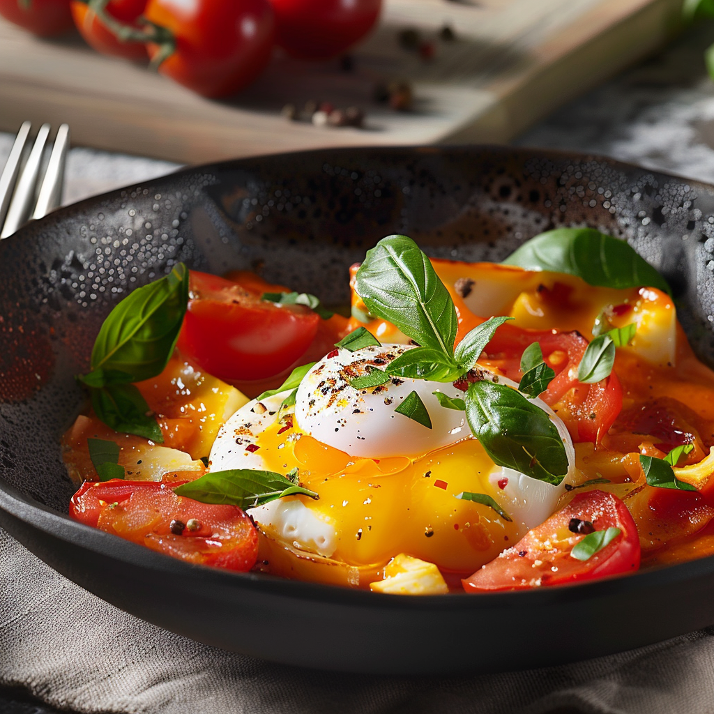 Piperade et Œuf au Plat depuis recettemoderne.com