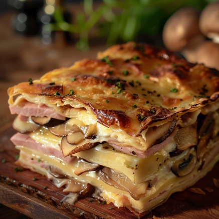 Feuilleté aux Champignons et Jambon Depuis recettemoderne.com