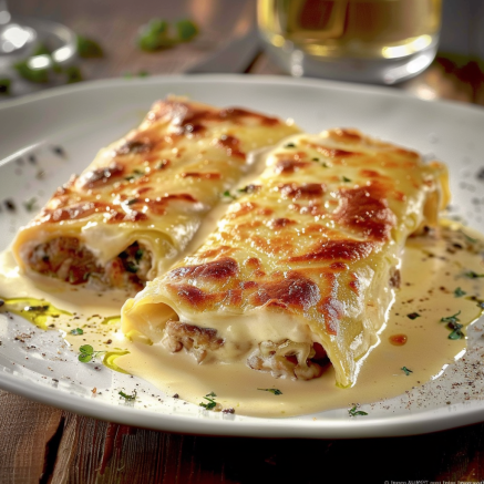 Cannellonis Viande Sauce Béchamel Depuis recettemoderne.com